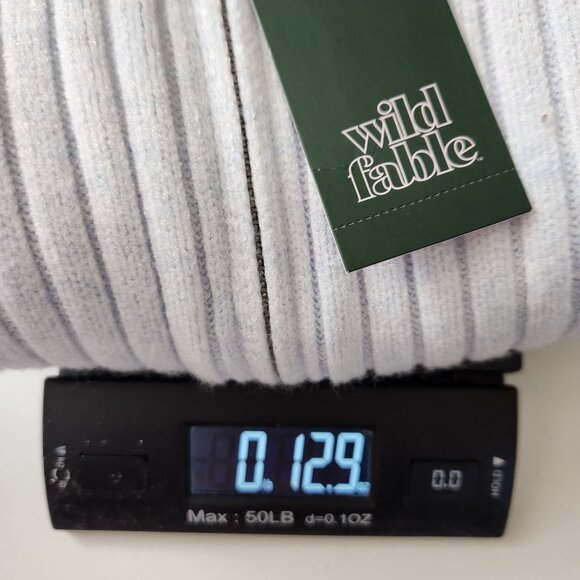 Wild Fable Womens Cropped Ribbed Knit Cardigan Zip Front Sz M Light Blue NWT - Picture 11 of 11